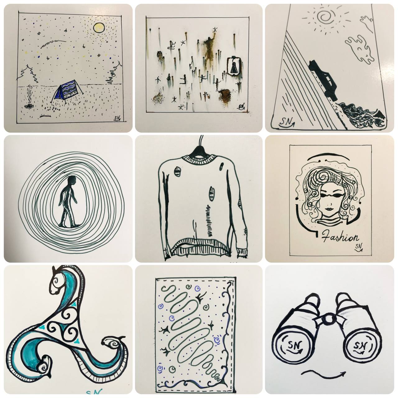 Мои итоги Инктобера
Поняла, что это довольно сложно 😥— рисовать на заданную тему. Искала референсы, выбирала те, что мне нравились. Полных копий нет, мои добавления, изменения в каждом | Сетка — социальная сеть от hh.ru