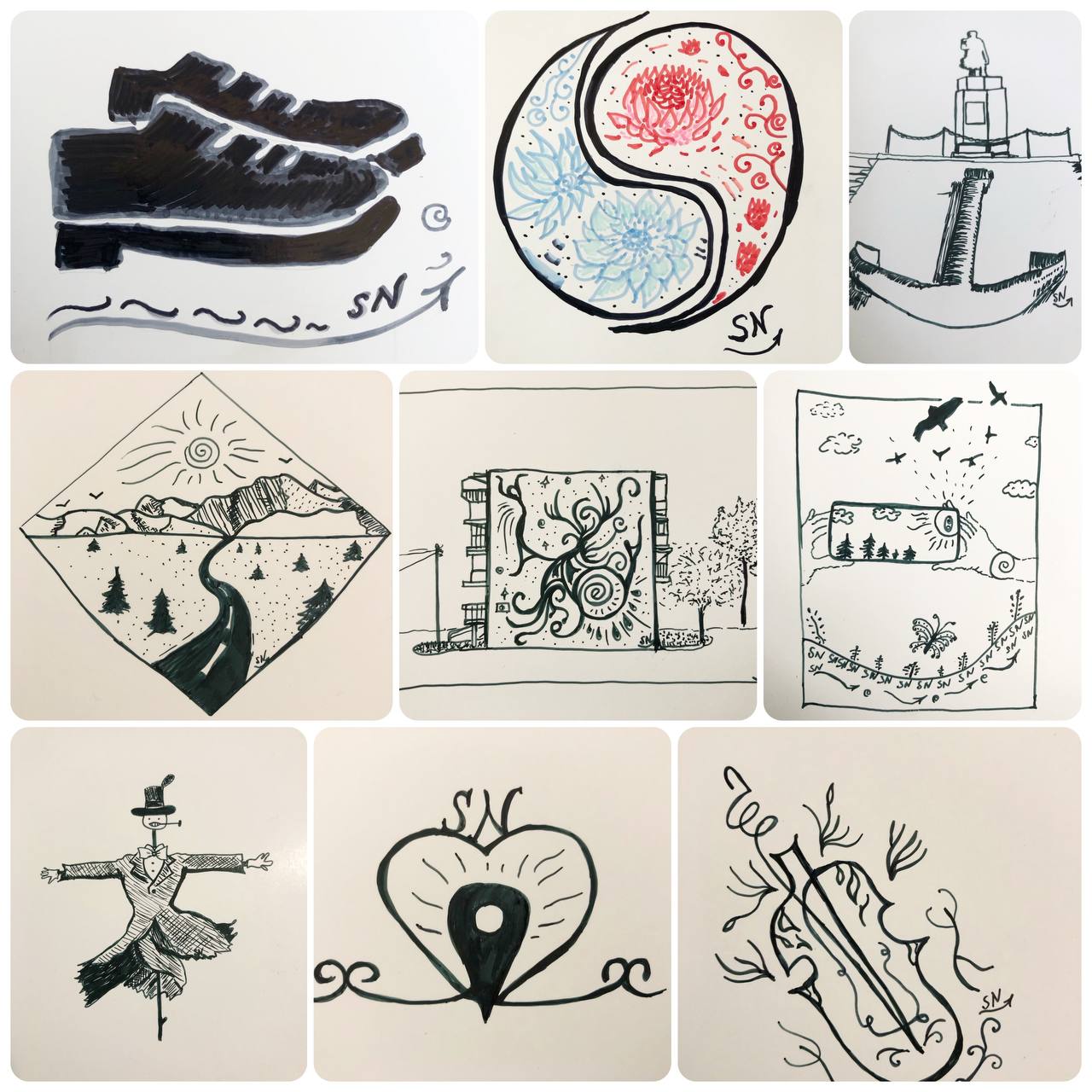 Мои итоги Инктобера
Поняла, что это довольно сложно 😥— рисовать на заданную тему. Искала референсы, выбирала те, что мне нравились. Полных копий нет, мои добавления, изменения в каждом | Сетка — социальная сеть от hh.ru