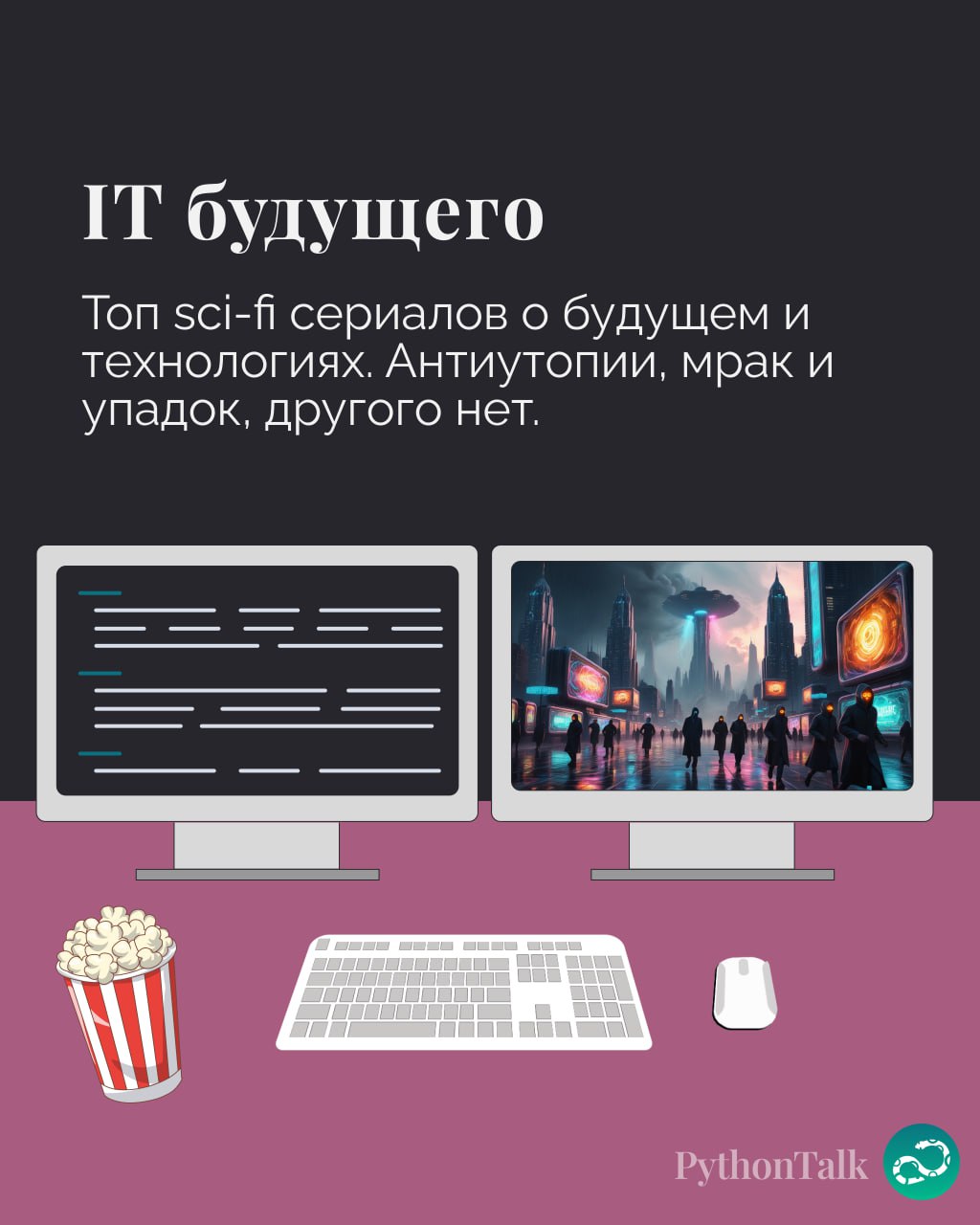 Вспоминаем хорошие сериалы, связанные с технологиями будущего (а иногда и настоящего) для просмотра в выходные 🖥
Хорошего будущего нигде нет 😬
#фан | 🍩 Поддержать канал🫶 | Сетка — социальная сеть от hh.ru