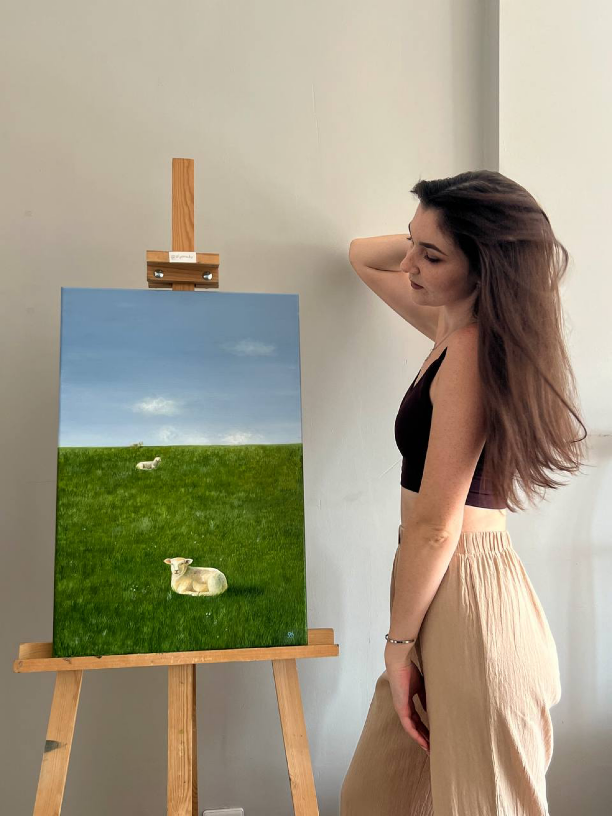 «Летним днём», масло, холст 40х60.
—Ну, Клариса, Ваши ягнята перестали уже кричать? | Сетка — социальная сеть от hh.ru