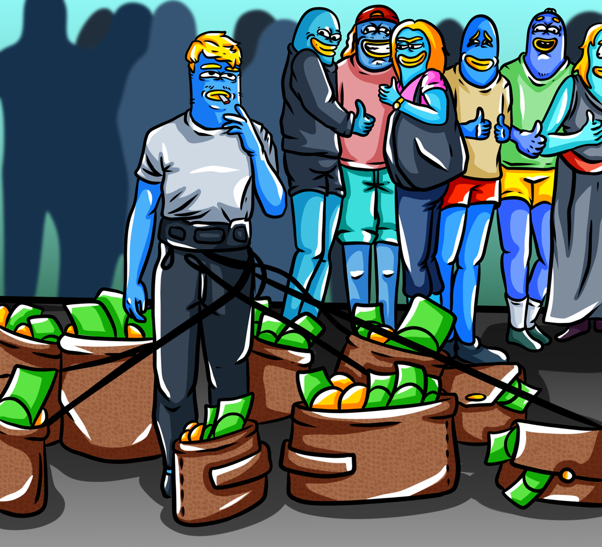 Иллюстрации для мем токена Wig. | Сетка — социальная сеть от hh.ru