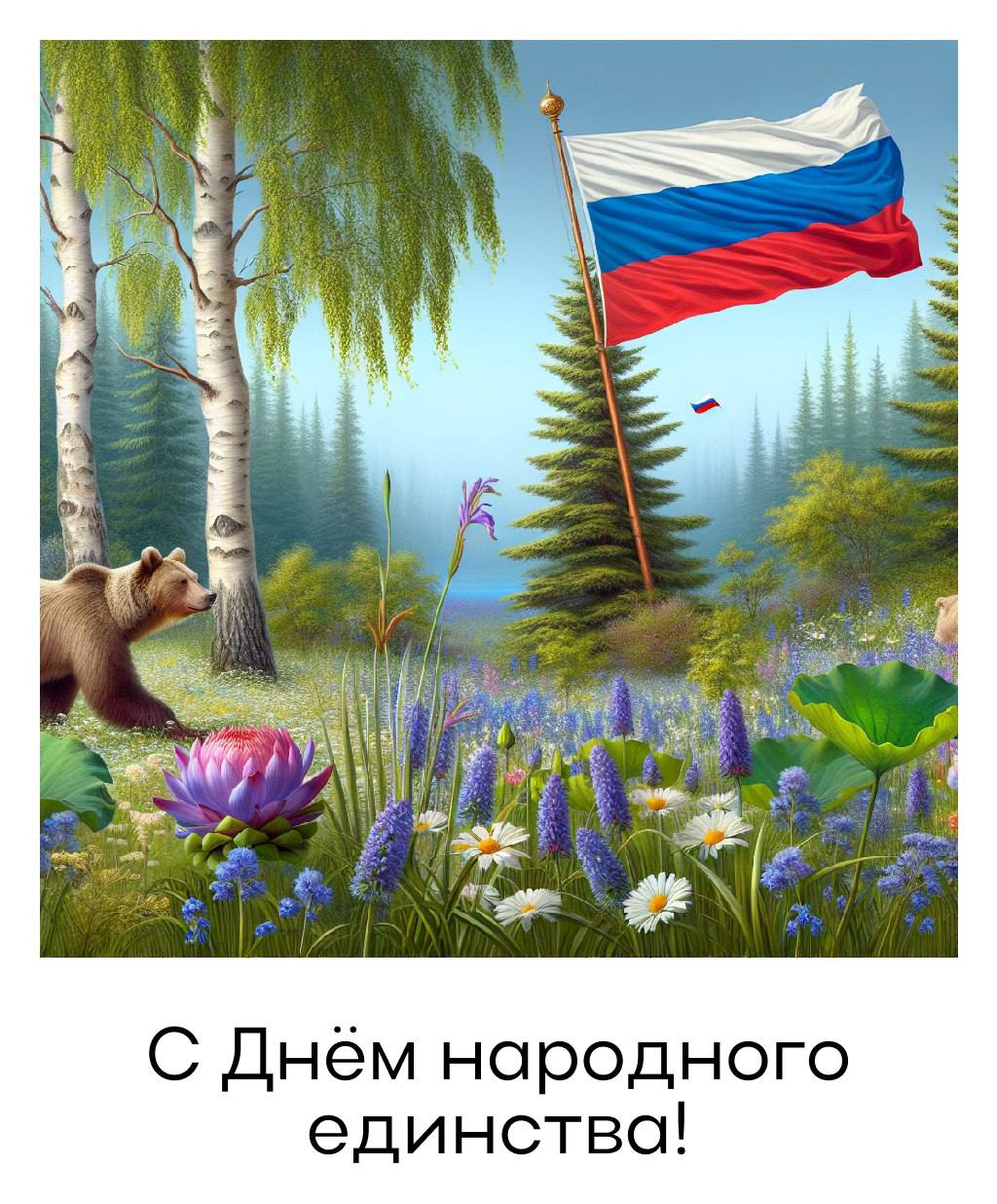С праздником☺️
#деньвкалендаре
#Деньнародногоединства
#4ноября2024
#открытка
#нейросеть | Сетка — социальная сеть от hh.ru