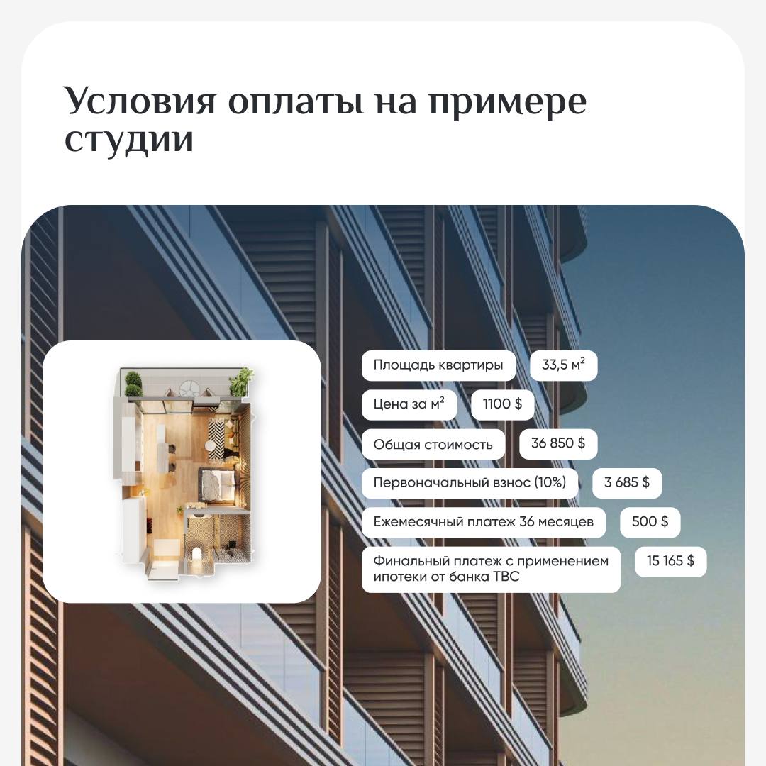 🛒🛒🛒🛒🛒
📣 Старт продаж в Батуми
Ждали проект с возможностью купить квартиру с минимальным первоначальным взносом и невысокой стоимостью? Это предложение для вас!
Преимущества нового проекта:
⏺ Улица Анг... | Сетка — социальная сеть от hh.ru