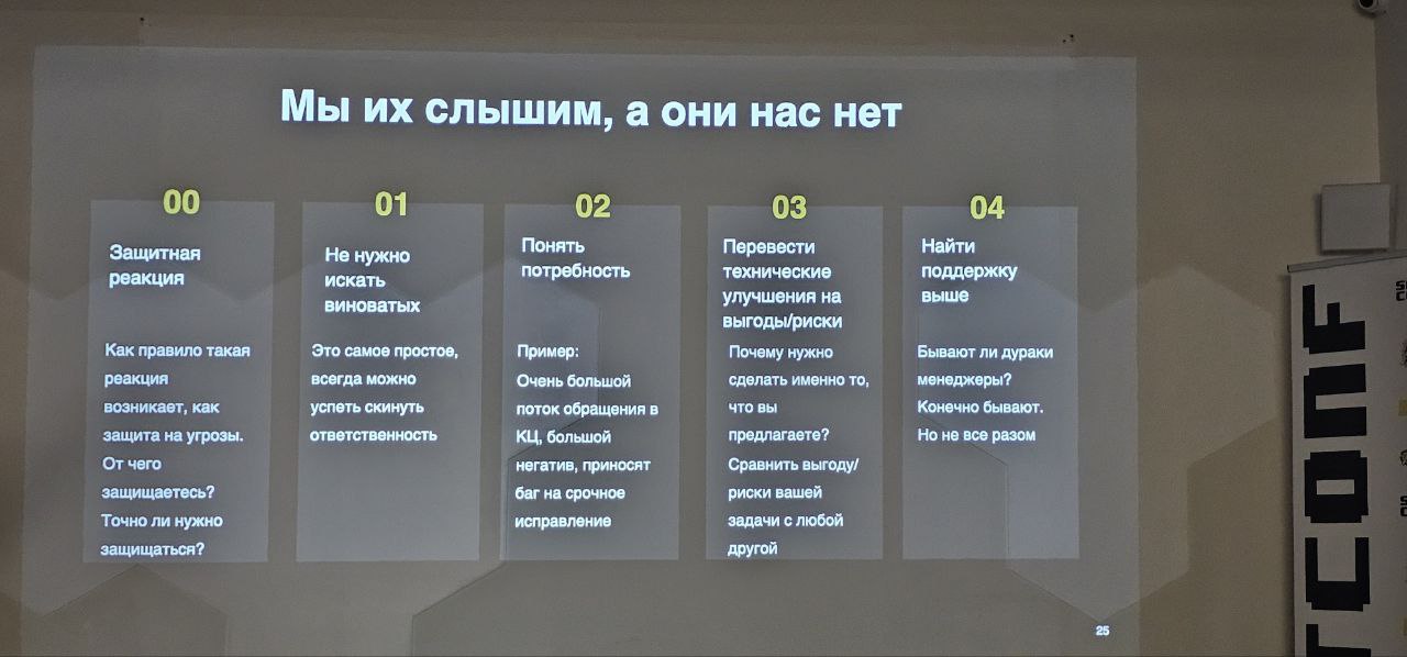 ⚡️ Про коммуникации и командную работу в IT
SITConf - конференция для IT-сообщества прошла сегодня в Самаре, и я, конечно же, и туда пришла | Сетка — социальная сеть от hh.ru