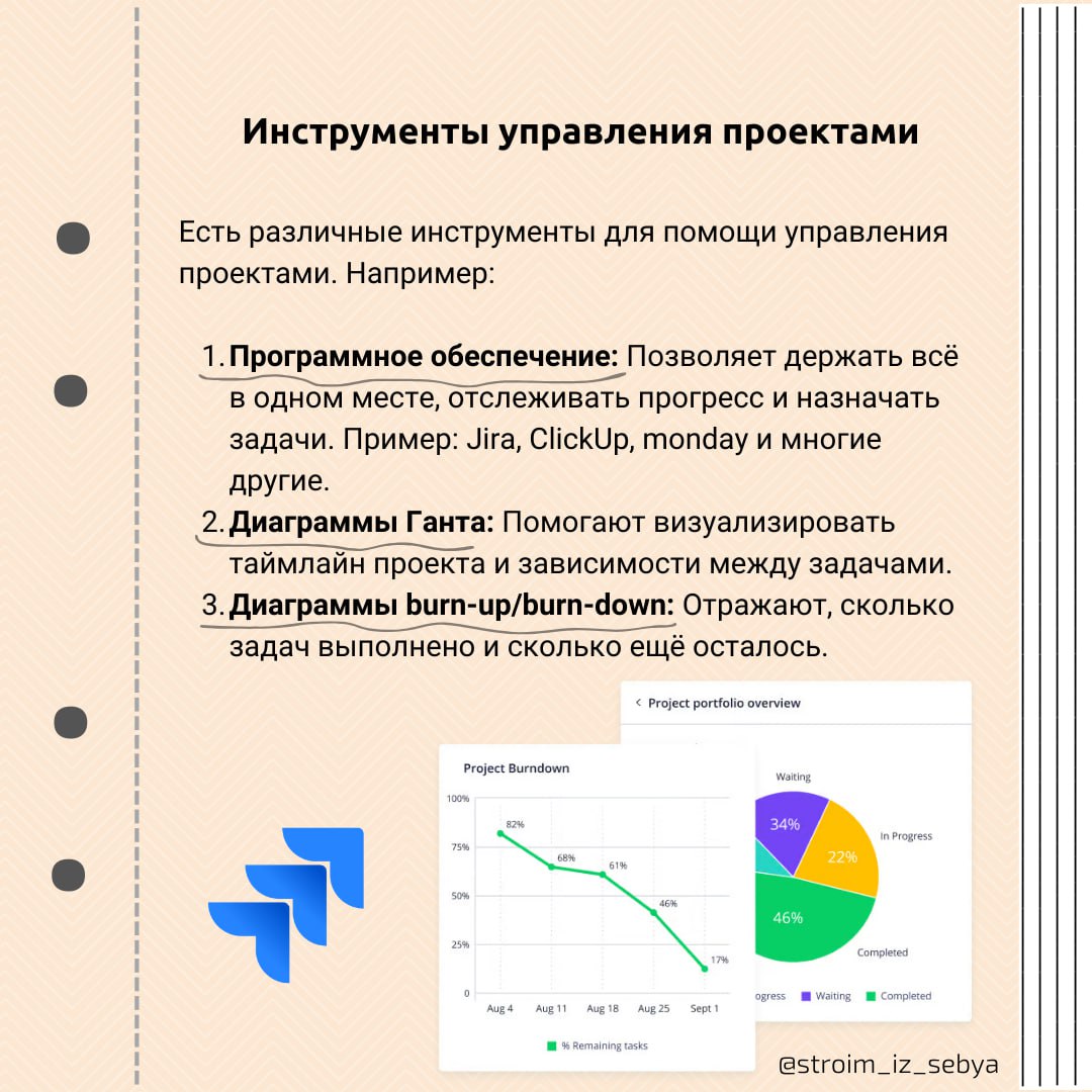 📌 Что нужно знать проектному менеджеру? 📌
Главное отличие проектного управления от обычного "менеджмента" в том, что проекты всегда имеют чёткие сроки и конечные цели | Сетка — социальная сеть от hh.ru