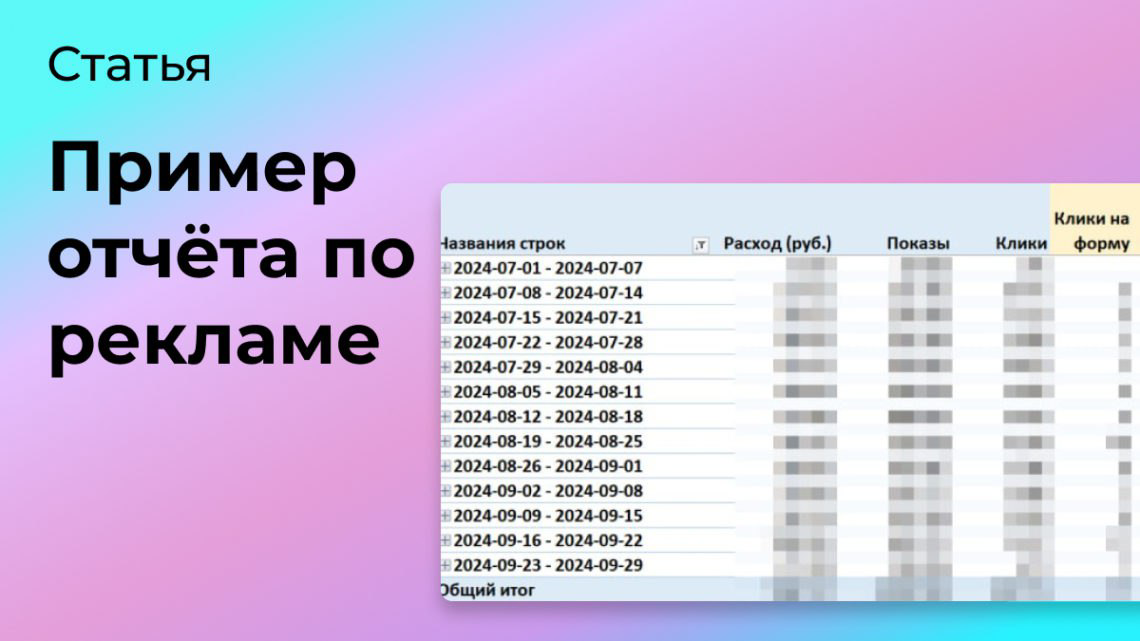 Отчёт по рекламе: как сделать и какие делаем в агентстве | Сетка — социальная сеть от hh.ru