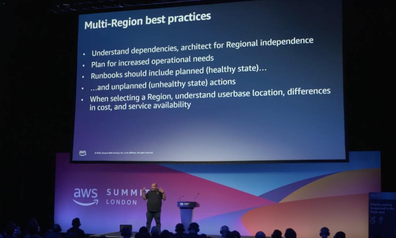 Build your multi-region architecture on AWS
Вчера началась прекрасная конференция DevOops 2024. Мне посчастливилось вести вчерашний эфир, эфир онлайн дня. Она продолжится 12–13 ноября в очном формате | Сетка — социальная сеть от hh.ru
