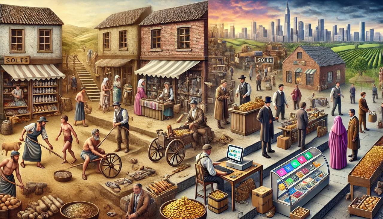 💸 История продаж: от бартеров к искусственному интеллекту
Продажи — одна из древнейших профессий. Давайте окунёмся в прошлое и посмотрим, как они развивались и менялись вместе с обществом | Сетка — социальная сеть от hh.ru