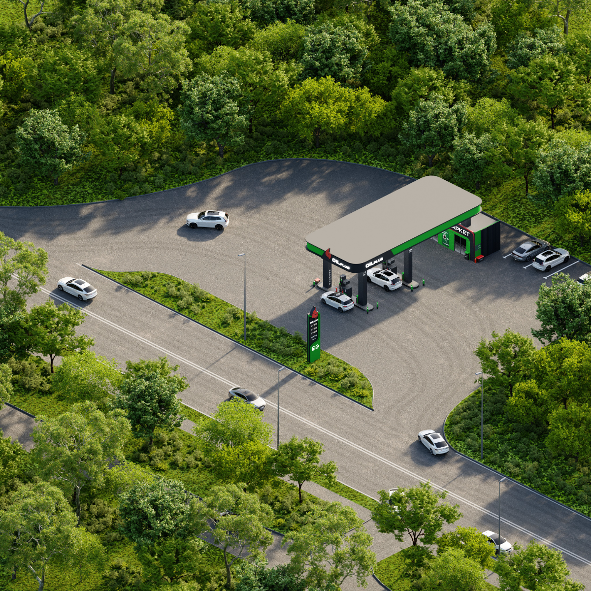 3D визуализация экстерьера автозаправочной станции «OILplus» 

#3DVisualization #3d #АЗС #Exterior #Экстерьер #3двизуализация #blender #blender3e | Сетка — социальная сеть от hh.ru