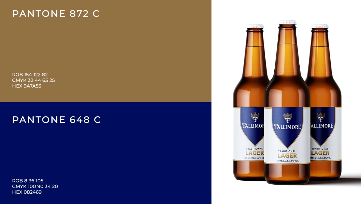 Доброго времени! Наша разработка нейминга и фирменного стиля для пивного бренда Tallimore 🦅  
Название "Tallimore" было выбрано за его ассоциации с высоким качеством и традициями пивоварения | Сетка — социальная сеть от hh.ru