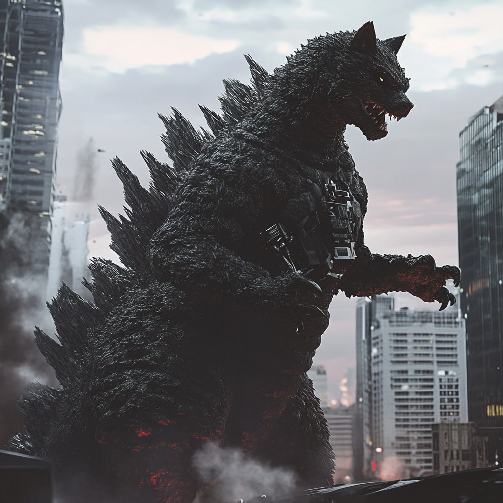 👻CATZILLA👻
Prompt:Create a hybrid character combining a ginger cat and Godzilla | Сетка — социальная сеть от hh.ru