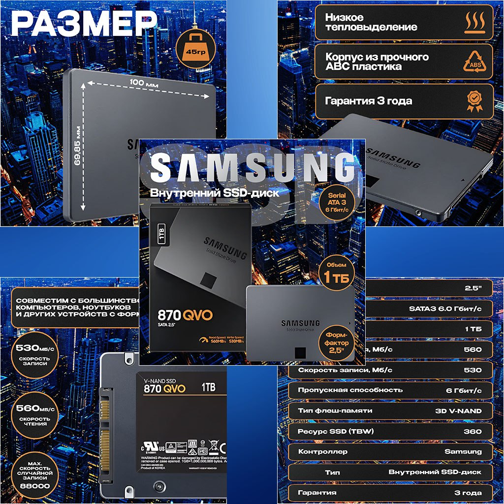 Нарисовал дизайн карточек товара с инфографикой для ozon на SSD #дизайн #инфографика #маркетплейс #ozon #wildberries #photoshop #графическийдизайн #карточкатовара #карточкатовара #работа
#реклама #инф... | Сетка — социальная сеть от hh.ru