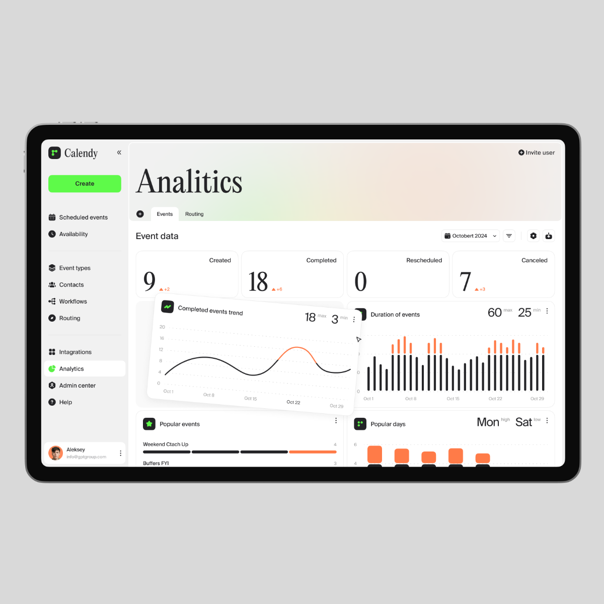 Концепт сервиса Calendly
Смотреть на Dribbble | Сетка — социальная сеть от hh.ru