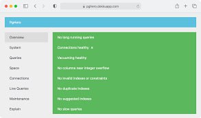 PgHero - A performance dashboard for Postgres
https://github.com/ankane/pghero | Сетка — социальная сеть от hh.ru