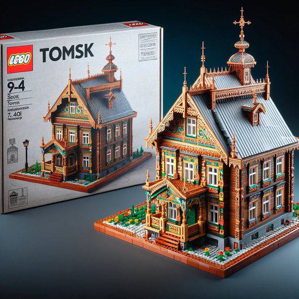 Художник Сергей Пахандрин с помощью нейросетей создал концепты наборов LEGO со знаменитыми деревянными постройками Томска | Сетка — социальная сеть от hh.ru
