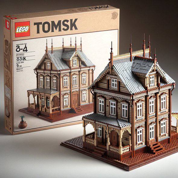 Художник Сергей Пахандрин с помощью нейросетей создал концепты наборов LEGO со знаменитыми деревянными постройками Томска | Сетка — социальная сеть от hh.ru