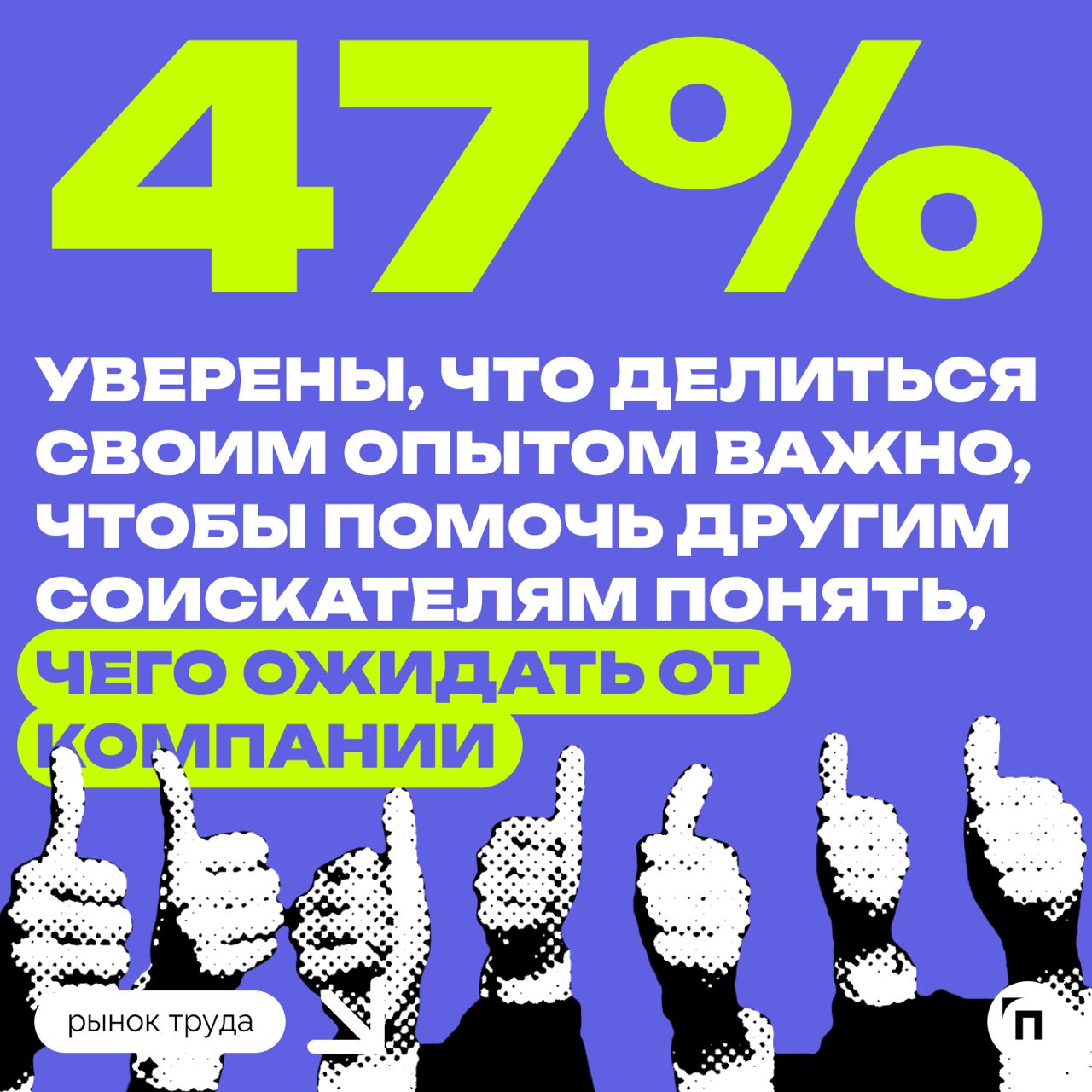🖕 Каждый десятый россиянин негативно отзывался о прошлом работодателе
Сервисы Работа.ру и СберПодбор провели исследование и выяснили, оставляют ли россияне отзыв о прошлом месте работы | Сетка — социальная сеть от hh.ru