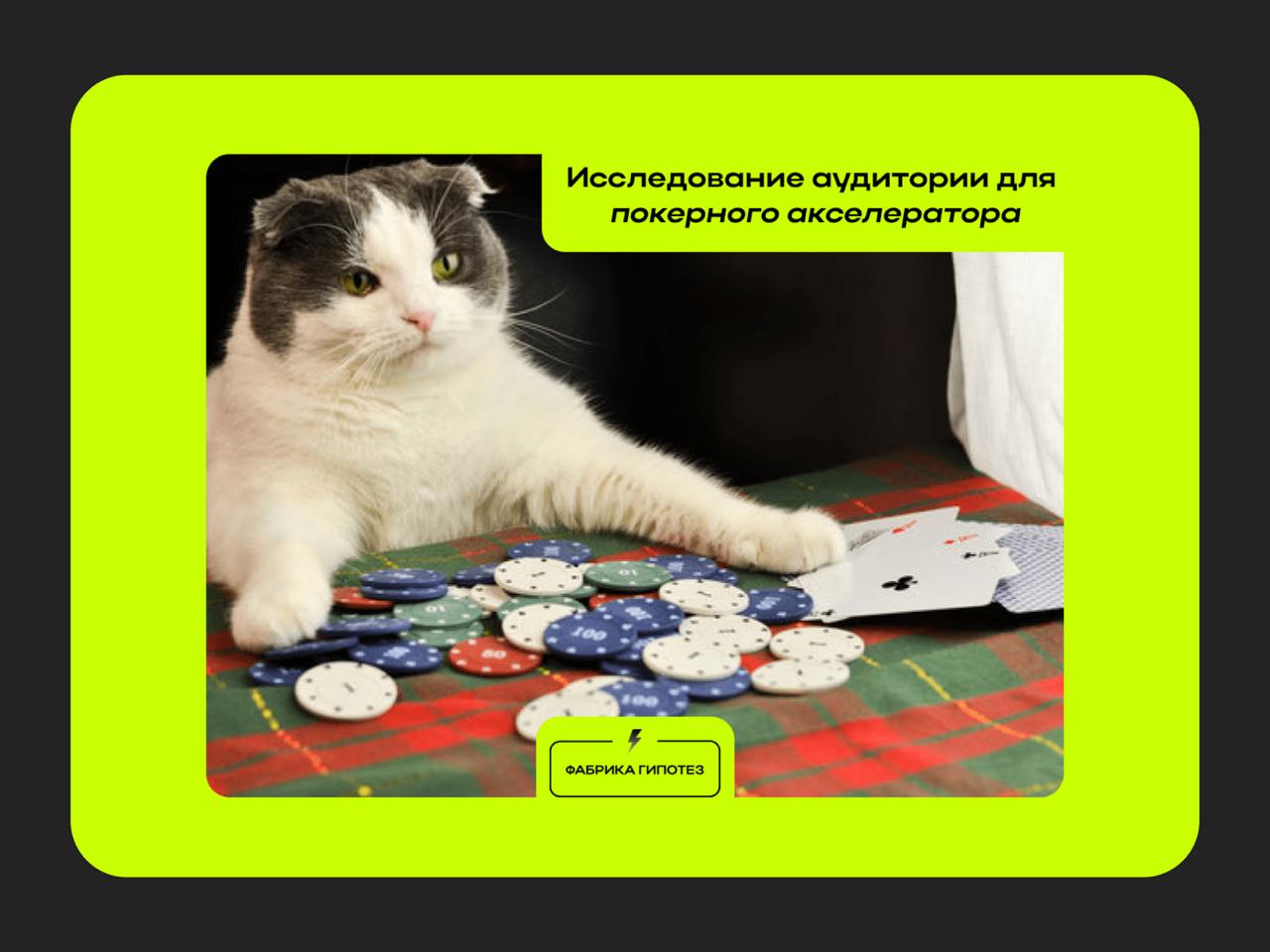 🔤🔤
⭐️ Карты на стол, или Как мы провели исследование аудитории для покерного акселератора
Андрей Краснопеев, основатель агентства «Фабрика Гипотез», рассказал о сотрудничестве с покерным акселератором... | Сетка — социальная сеть от hh.ru