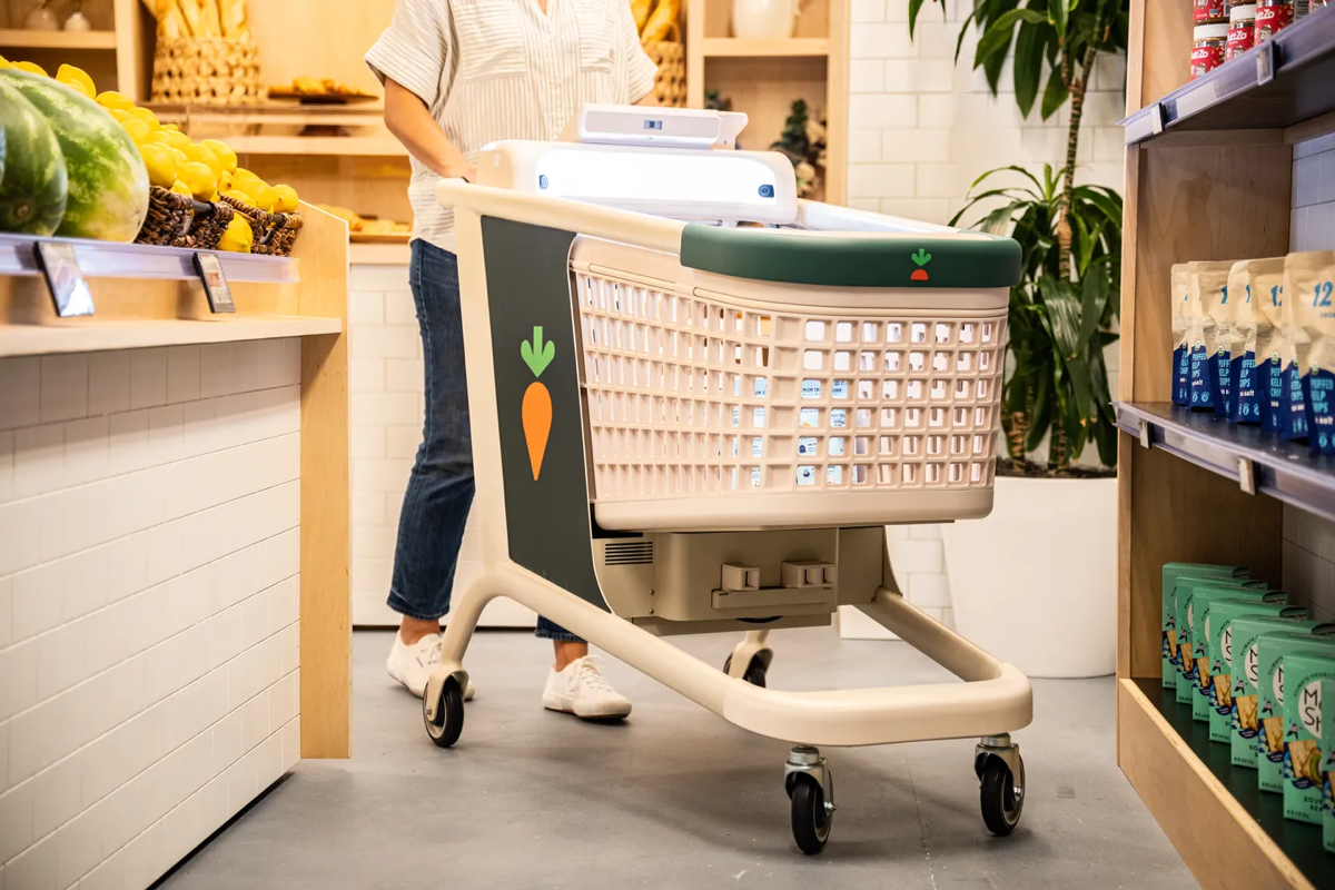 Instacart делает супер-крутые тележки для магазинов с тачскрином, камерой, встроенными весами и платёжным терминалом | Сетка — социальная сеть от hh.ru