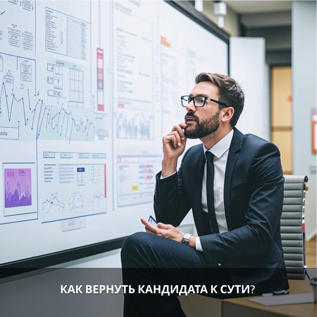 Как вернуть кандидата к сути?
Когда кандидат уходит в долгие объяснения, а главное остаётся в стороне, попробуйте приемы от эксперта Джордана Бёртона:
1️⃣ Много о других? Перенаправьте на его вклад: «... | Сетка — социальная сеть от hh.ru