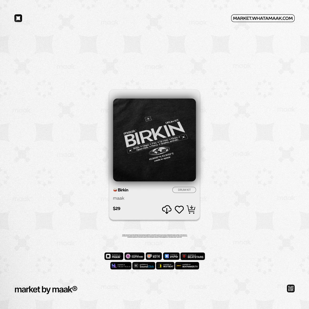 🛍 Новый цифровой товар ╳ «Birkin» Drum Kit
Представляем новый драм-кит «Birkin» от maak®. Мы годами собирали лучшие звуки, чтобы отдать их вам | Сетка — социальная сеть от hh.ru