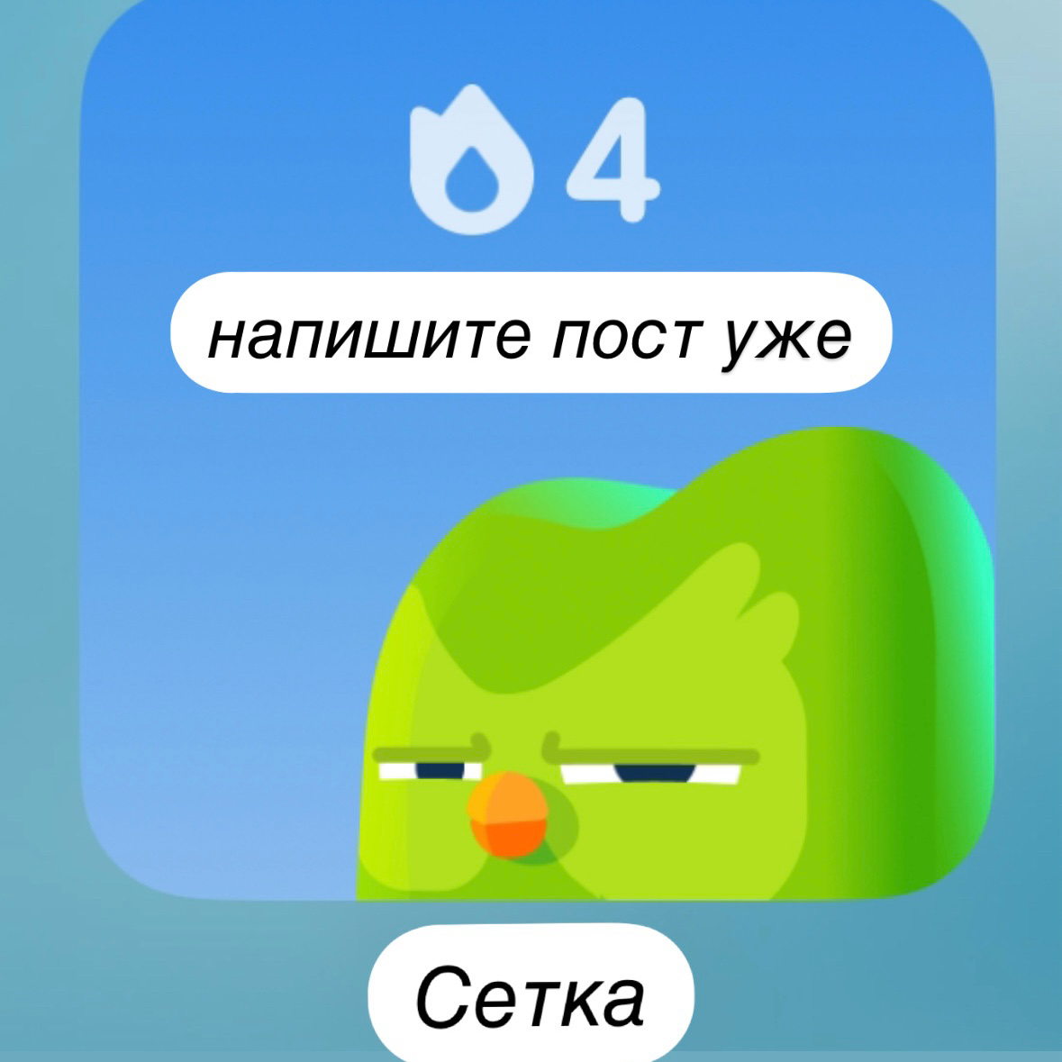 Итак, представим, что было бы, если бы Сетка была такой же пассивно-агрессивной как Дуолинго
— Вы получаете пуш от своей коллеги с просьбой о лайке | Сетка — социальная сеть от hh.ru