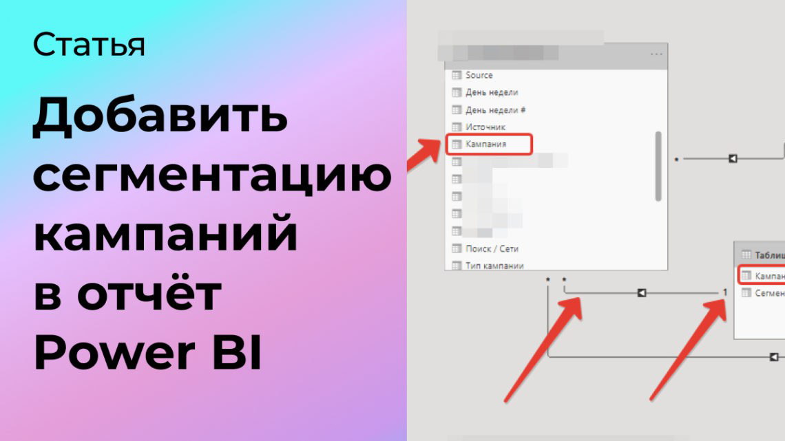 Как в отчёт Power BI добавить сегментацию кампаний | Сетка — социальная сеть от hh.ru