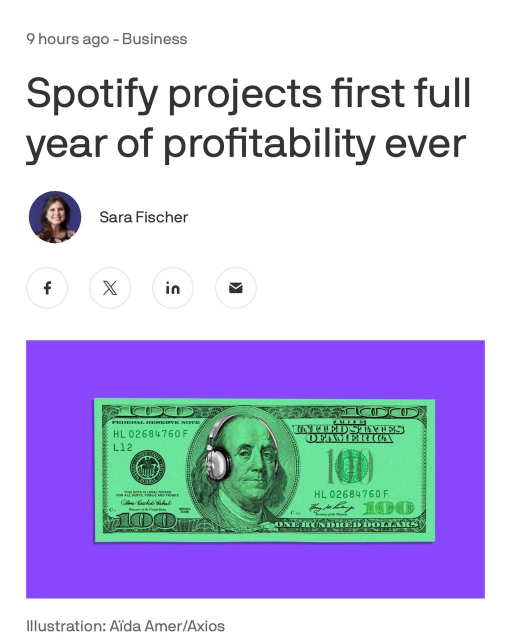 Спустя 18 лет с основания Spotify перестал быть убыточным. За последний год число активных пользователей выросло на 11%, а платных пользователей — на 12% | Сетка — социальная сеть от hh.ru