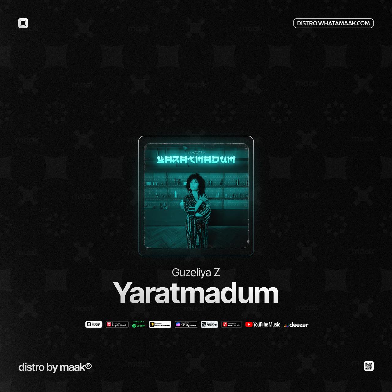 🗯 Новый релиз ╳ Guzeliya Z — «Yaratmadum»
Татарская певица из Казани Guzeliya Z выпустила новый трек под названием «Yaratmadum» | Сетка — социальная сеть от hh.ru