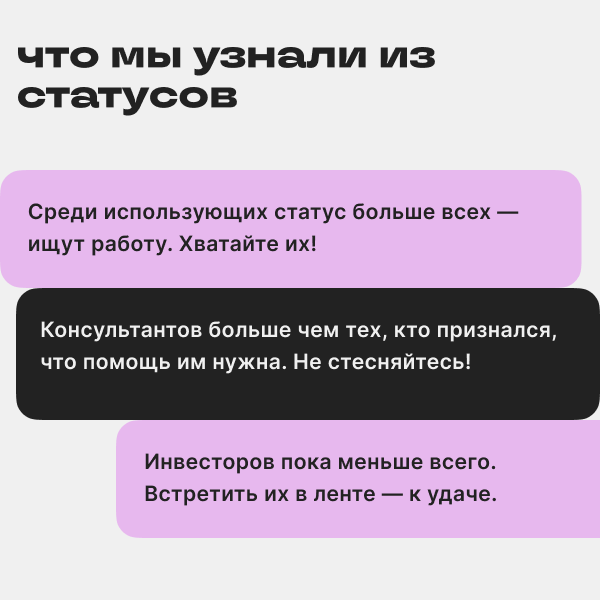 Сценарные статусы уже в ленте! | Сетка — социальная сеть от hh.ru