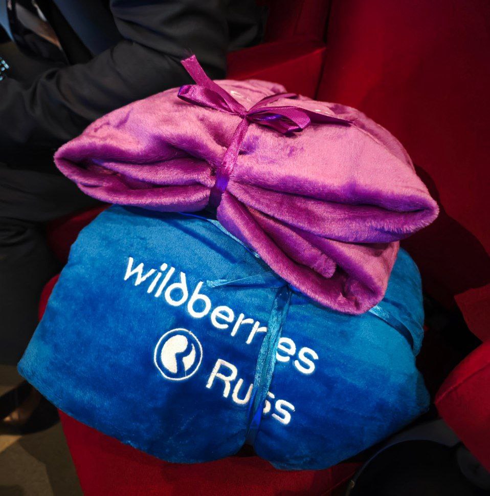 Тем, кто посетил авторскую сессию Wildberries & Russ, повезло получить плед с логотипом объединённой компании | Сетка — социальная сеть от hh.ru
