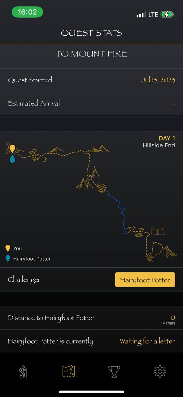А еще, есть приложение Fantasy Hike — считалка шагов, где ты соревнуешься с Hairyfoot Potter, кто быстрее доберется до Мордора. Это для любителей геймификации. | Сетка — социальная сеть от hh.ru