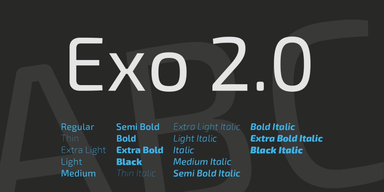 EXO 2.0

Бесплатный для личного и коммерческого использования
Поддерживает кириллицу

#шрифты #дизайн #ресурсы #figma
❤️ Чат дизайнеров
👇 Скачать шрифт | Сетка — социальная сеть от hh.ru