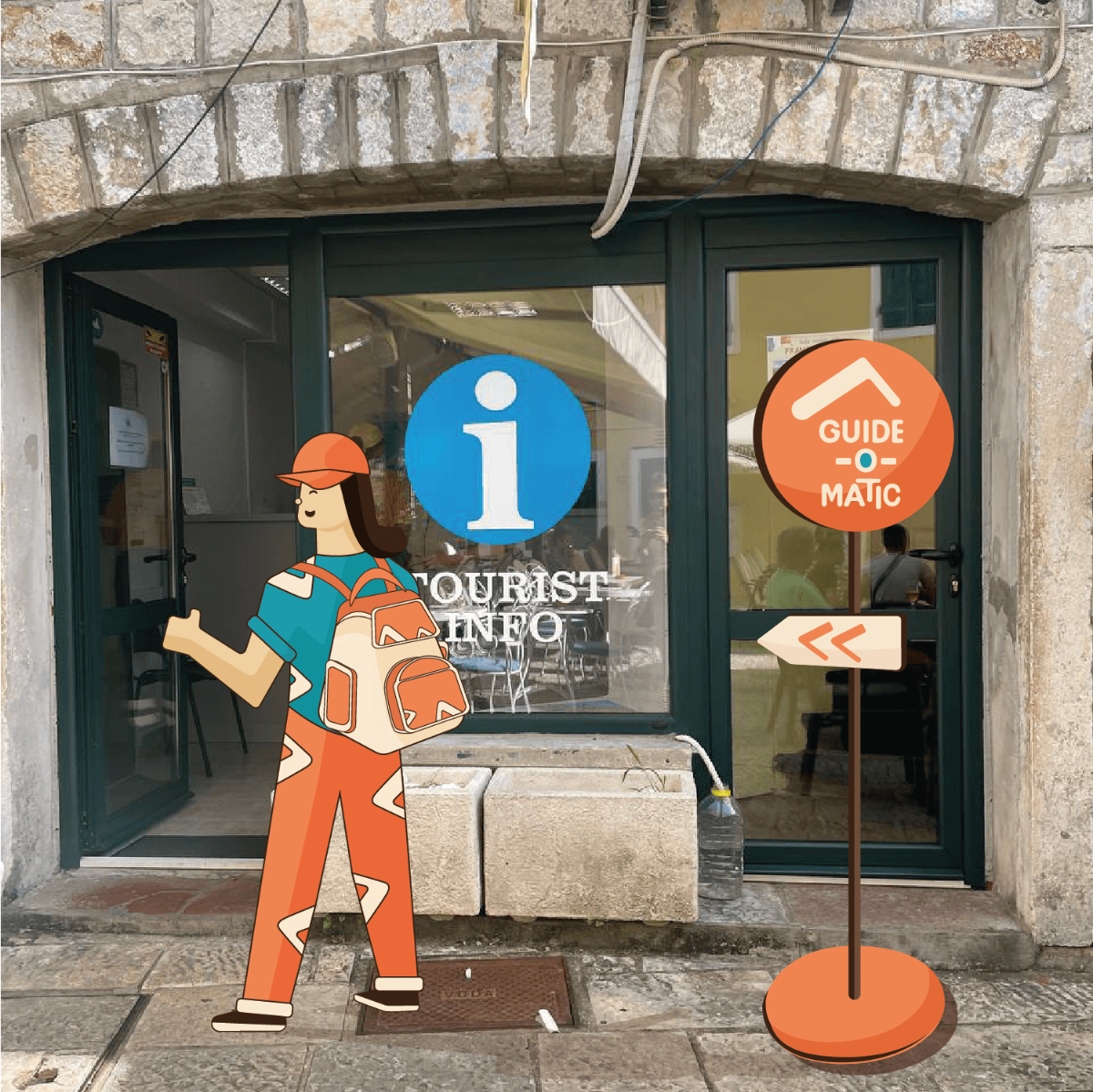 🥳 Представляю свою работу по бренд-стилю  для путеводителя и аудиогида GUIDE-O-MATIC по Черногории!
Тут я решила скомбинировать фотографию и иллюстрацию, и получился вот такой веселый фотостиль | Сетка — социальная сеть от hh.ru