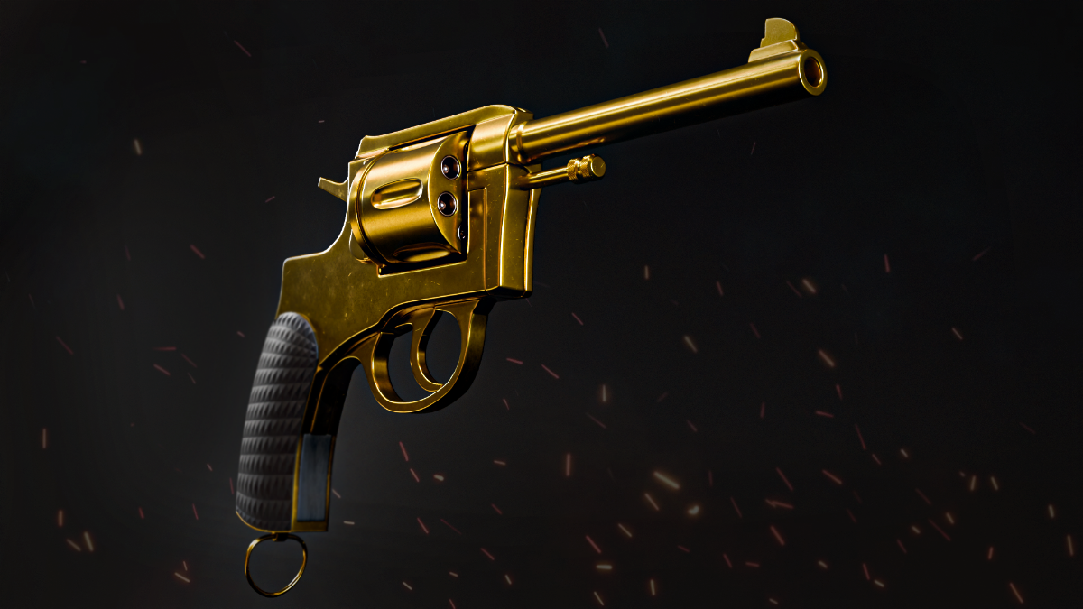 Замоделил пистолет Наган. (Mid Poly) Решил сделать его золотым :) Чисто для картинки
Софт: Blender. | Сетка — социальная сеть от hh.ru