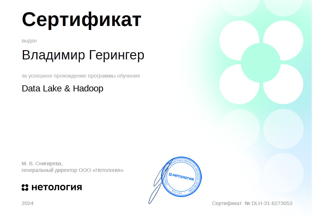 Сегодня завершил небольшой модуль в рамках большого обучения по дата инженерии 👨‍🎓 | Сетка — социальная сеть от hh.ru