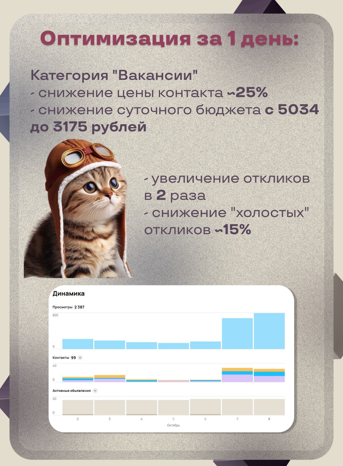 Экспресс-консультация бесплатно✅

Создание идеи и лейтмотива магазина
Разработка рекламной стратегии
Анализ конкурентов и аудитории
Копирайтинг и SEO-оптимизация
Подготовка фото и инфографики
Подключе... | Сетка — социальная сеть от hh.ru