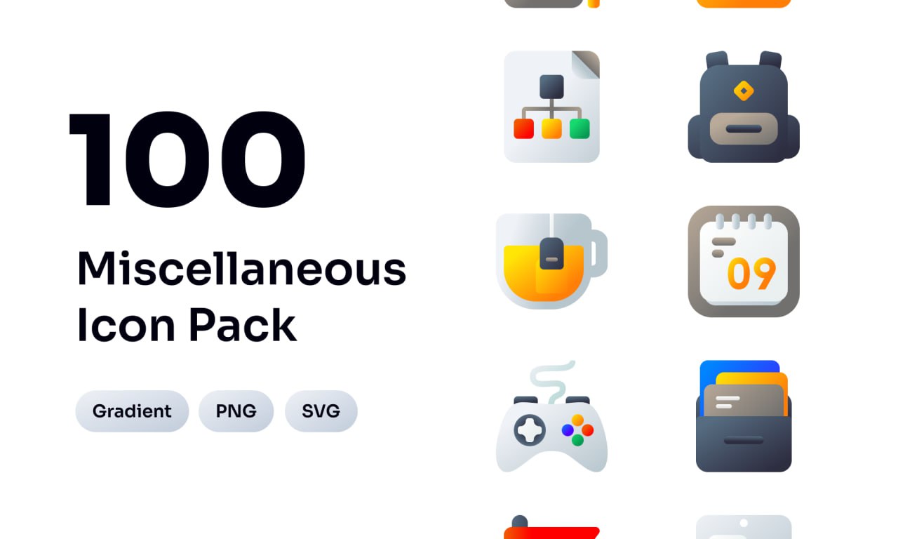 Miscellaneous Icon Pack
Более сотни качественных градиентных иконок, доступных вам в векторном формате.
#плагин #дизайн #ресурсы #figma
❤️ Чат дизайнеров | Сетка — социальная сеть от hh.ru