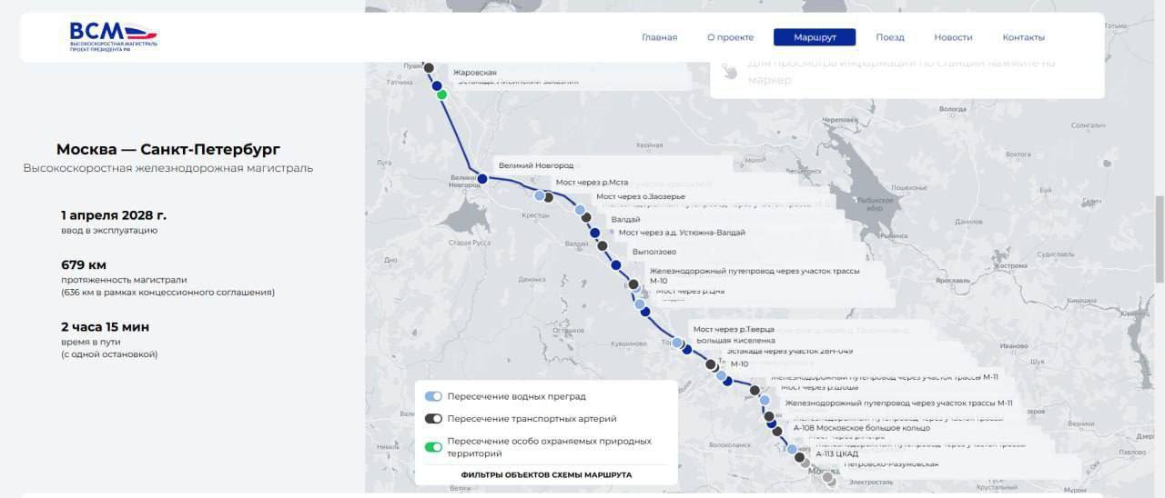🚉Поезда по ВСМ Москва-Петербург могут начать ходить с 1 апреля 2028 года
На эту дату назначен запуск в эксплуатацию соответствующей ж/д магистрали
📲Подпишитесь на Вдвижении | Сетка — социальная сеть от hh.ru