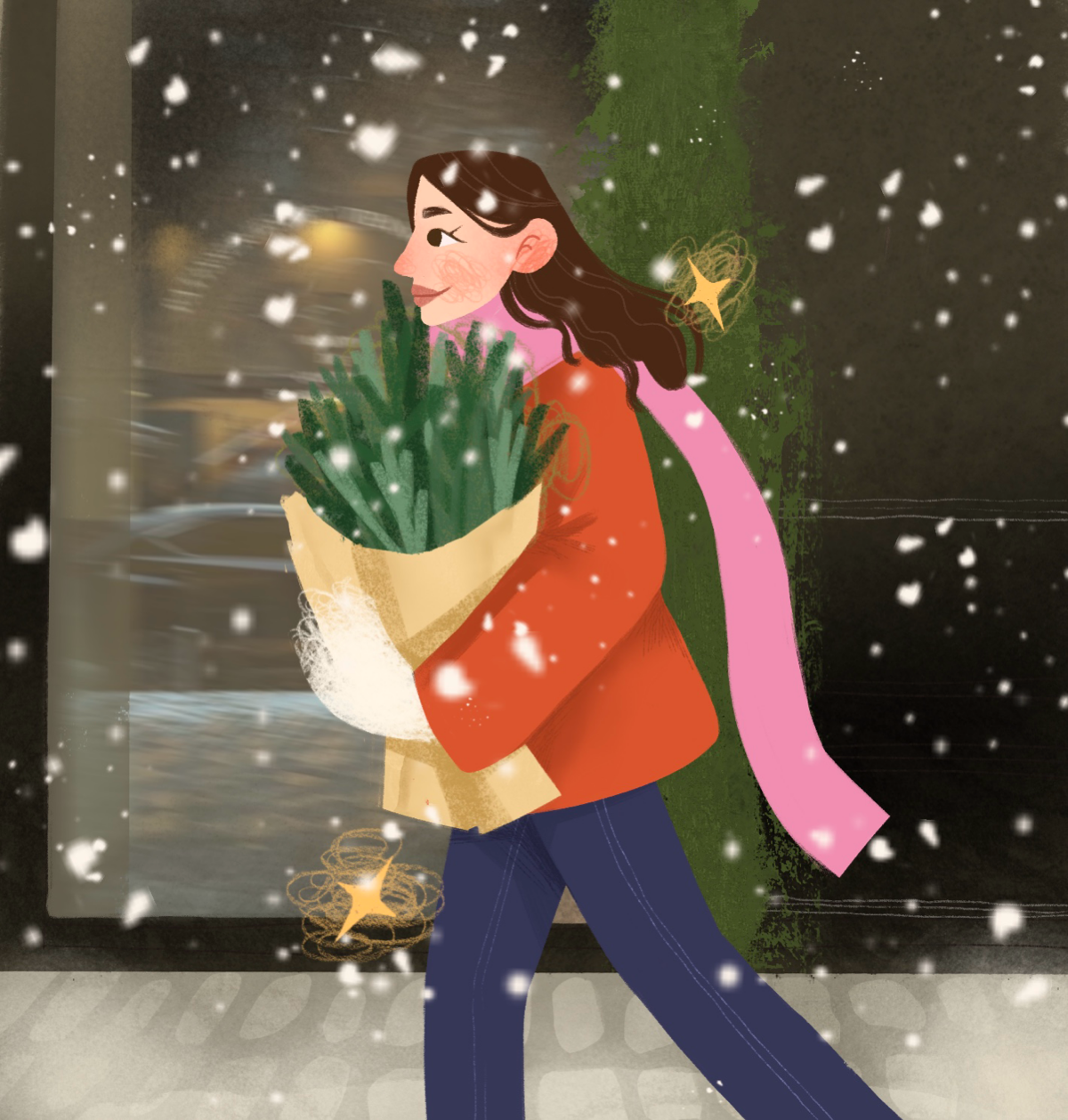 Пора создавать новогоднее настроение 🎄
Одна из моих новогодних картинок | Сетка — социальная сеть от hh.ru