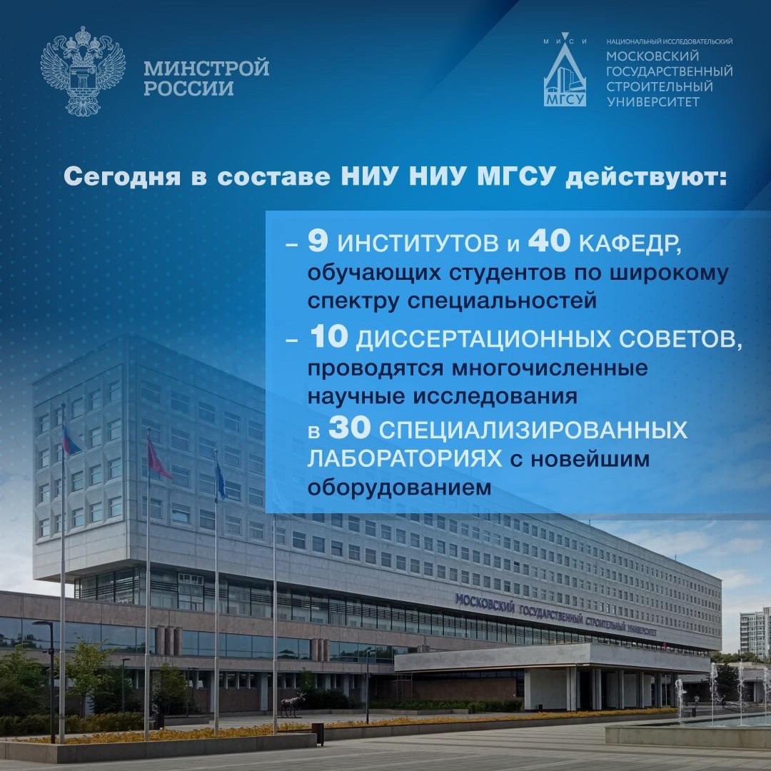 Сегодня, 22 ноября, Московский государственный строительный университет празднует день основания
▶️ За свою историю университет носил различные названия, но всегда оставался строительным вузом, отвеча... | Сетка — социальная сеть от hh.ru