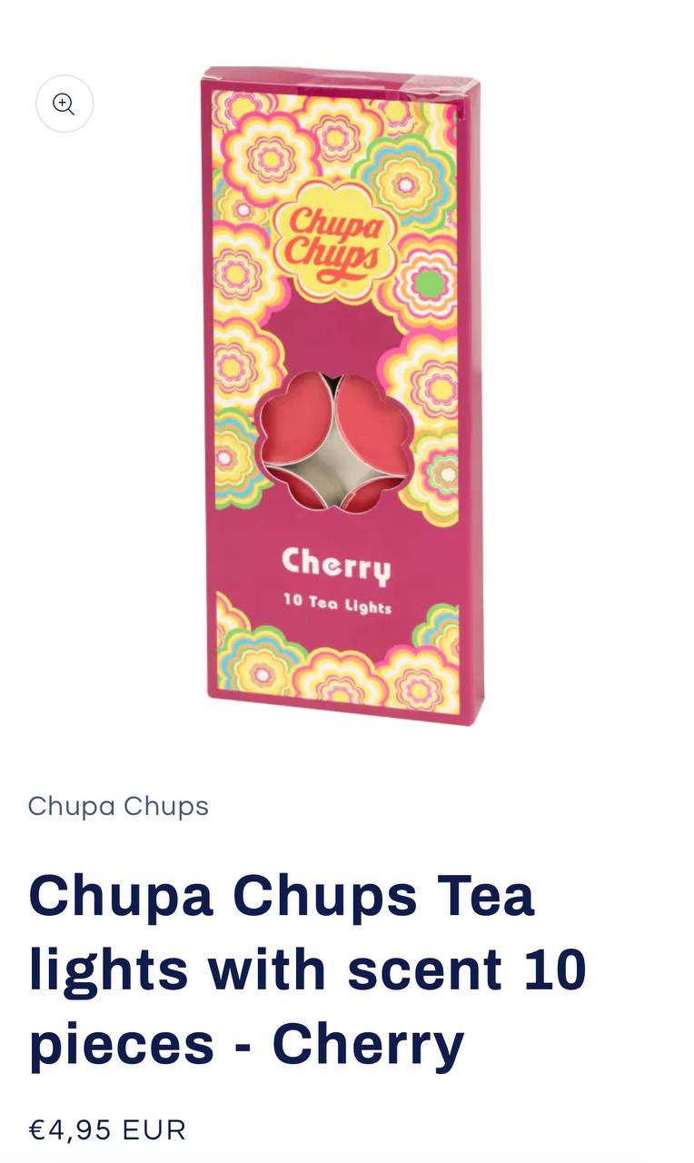 Офигеть, у Chupa Chups есть не только конфеты, но и свечки, аромадиффузоры и ароматические спреи, которые продаются в Европе и США. Стоимость от 4,95 до 6,95 евро (от 520 до 730 рублей) | Сетка — социальная сеть от hh.ru