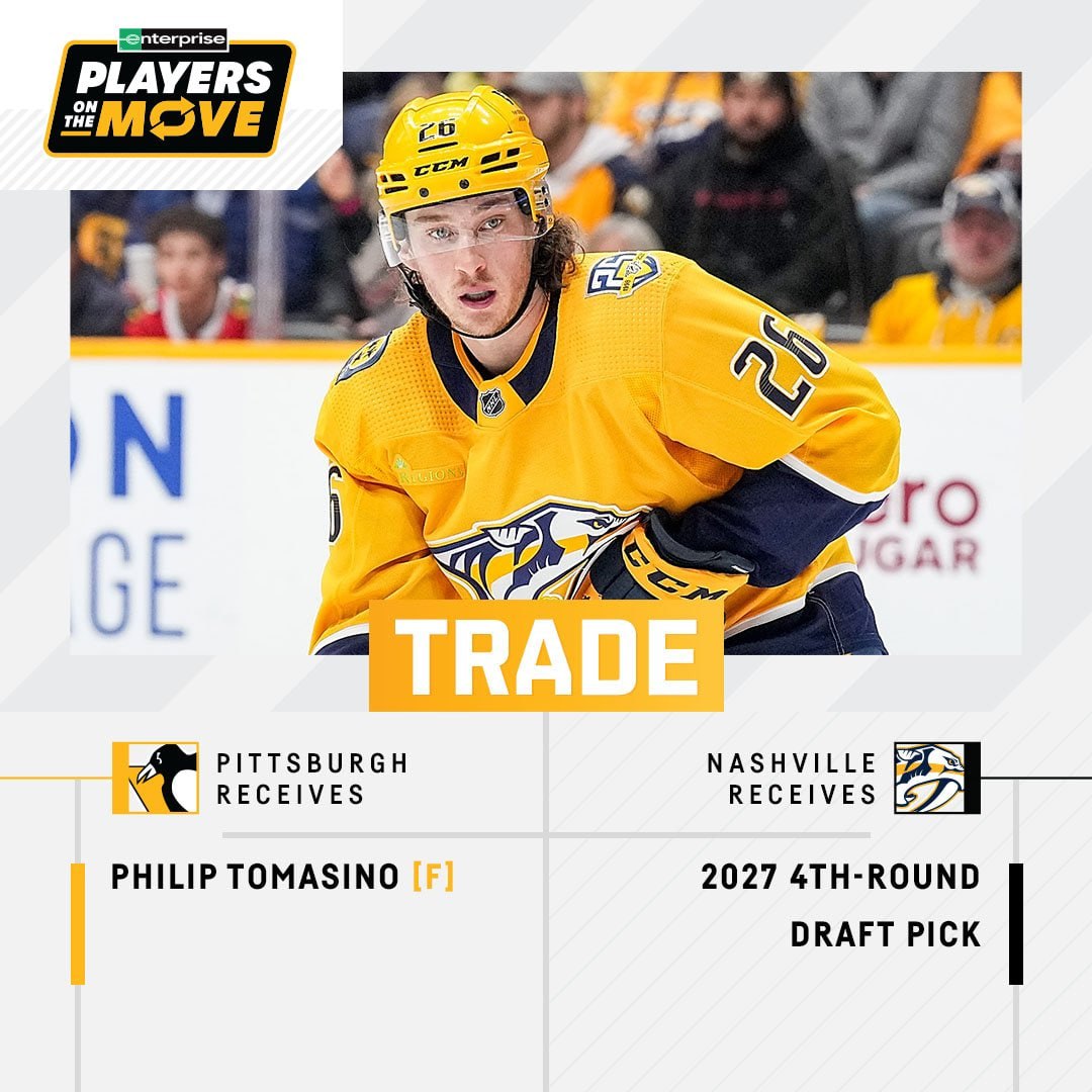 🐧😵‍💫🐅Филип Томасино отправляется в «Питтсбург», а Барри Тротц получает выбор в четвёртом раунде драфта 2027 года | Сетка — социальная сеть от hh.ru