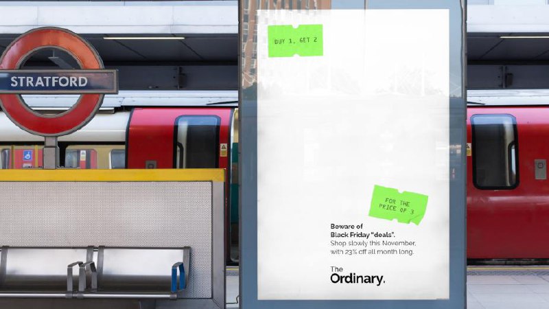Бренд косметики The Ordinary решил потроллить Черную пятницу в своей наружной кампании. Они сделали плакаты, которые высмеивают некоторые хитрые решения маркетологов | Сетка — социальная сеть от hh.ru