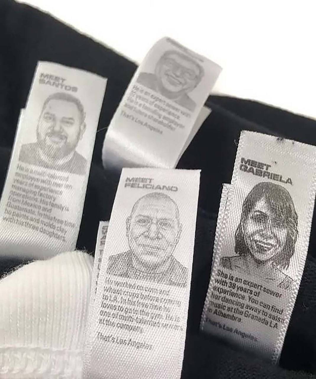 Какая простая в реализации идея и какой мощный посыл.
Бренд одежды Los Angeles Apparel невероятно круто обыграл бирки на одежде | Сетка — социальная сеть от hh.ru