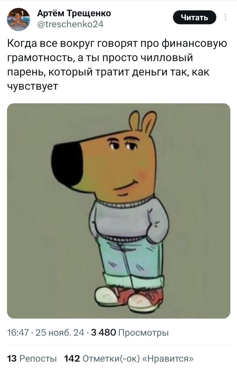 Чилловый парень — мем, которого нам всем не хватало. В соцсетях сейчас на хайпе пёс, олицетворяющий спокойствие и безмятежность в любых ситуациях | Сетка — социальная сеть от hh.ru