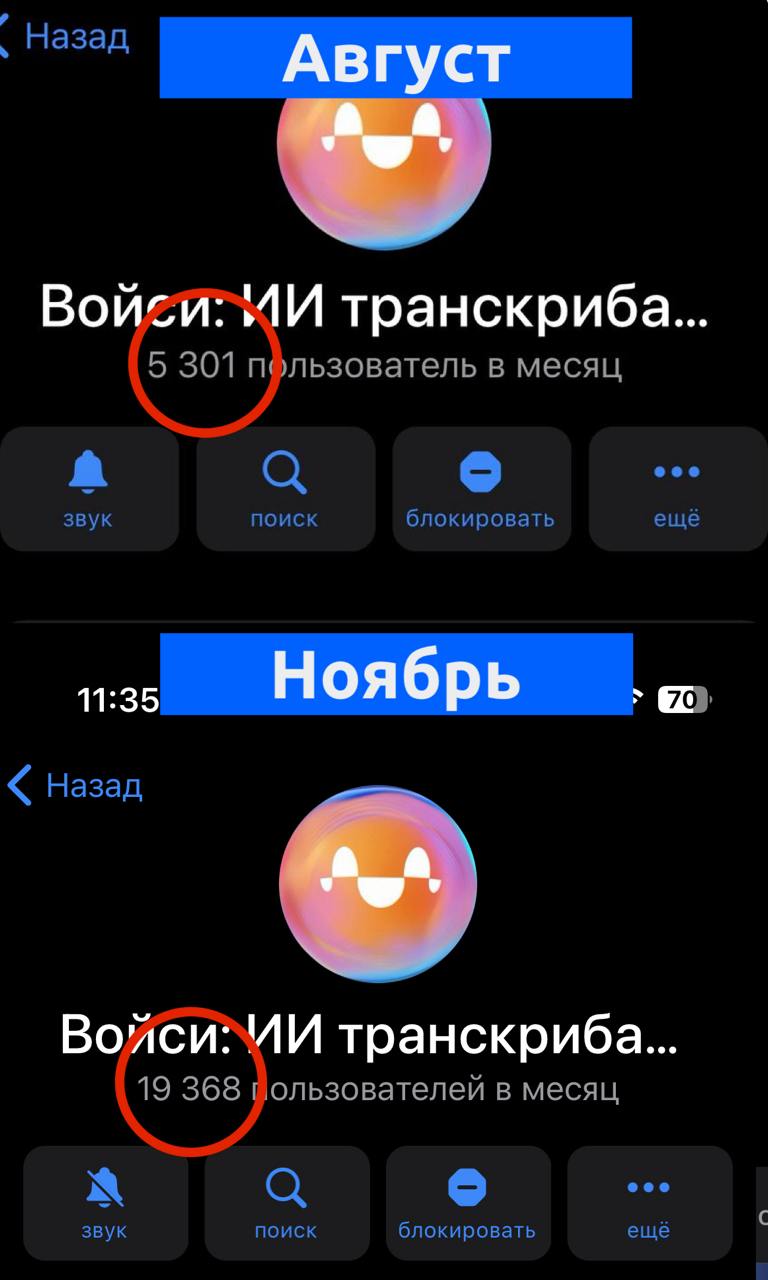 Тем временем у "Войси" за 3 месяца случился рост MAU почти в 4 раза, и это только B2C | Сетка — социальная сеть от hh.ru