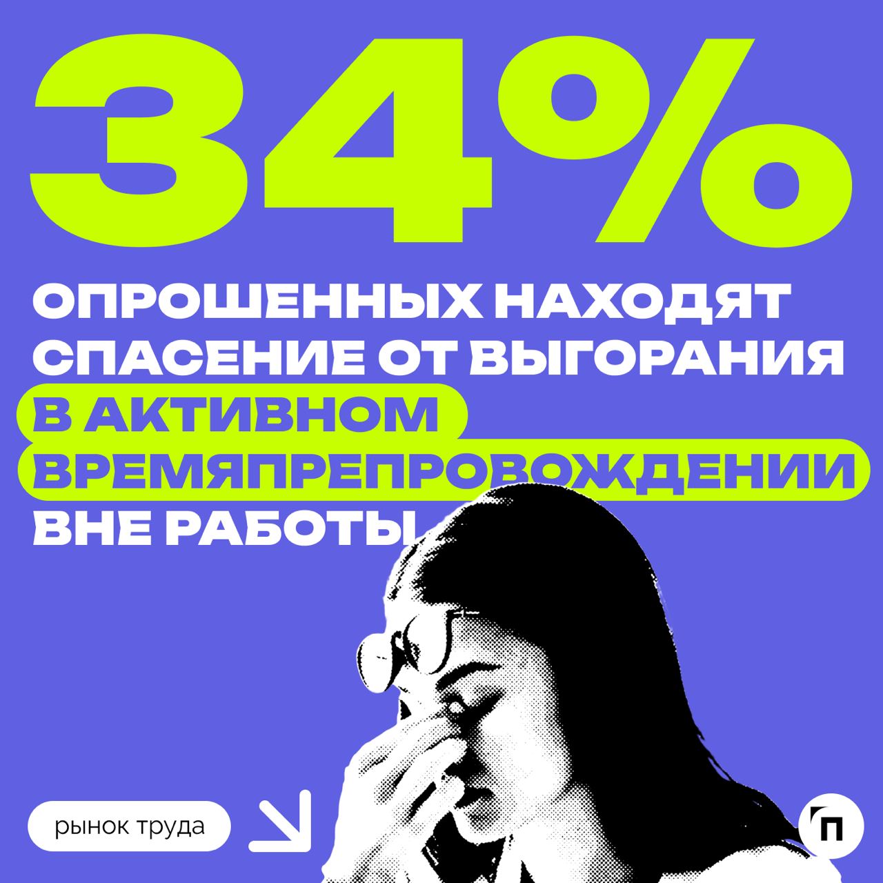 🔥Как россияне борются с выгоранием
Сервис Работа.ру провел исследование и узнал, как россияне борются с выгоранием | Сетка — социальная сеть от hh.ru