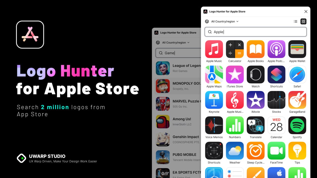 😍 Logo Hunter
Плагин который позволяет копировать логотипы приложений из App Store
#плагин #логотип #figma #ресурсы #дизайн
❤️ Чат дизайнеров | Сетка — социальная сеть от hh.ru