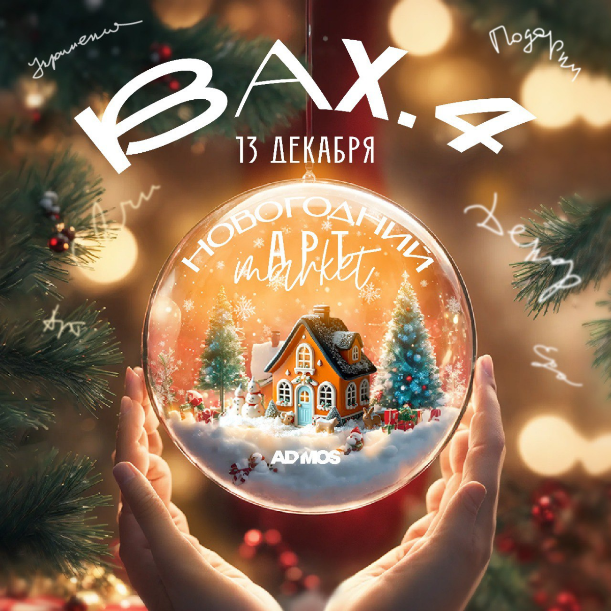 🔥 Творческий бум в офисе ADMOS! 🔥 
 
Декабрь. Пятница. 13. -->> А у нас ВАХ. 
 
🖌️ ВАХ — это место, где сотрудники ADMOS показывают себя настоящими художниками. ВАХ #4 | Сетка — социальная сеть от hh.ru